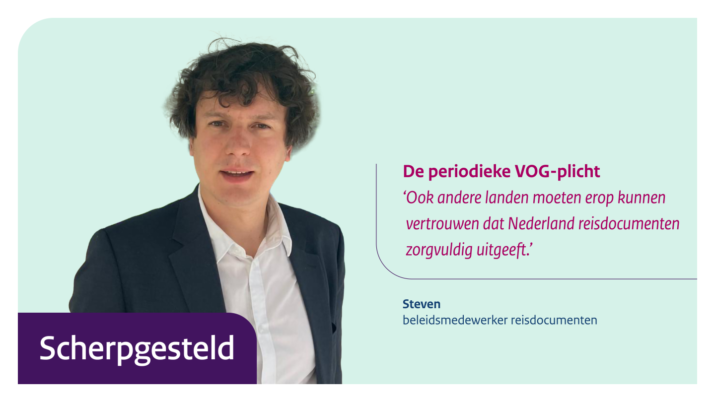 Een visual met een quote van Steven Lek, beleidsmedewerker bij BZK