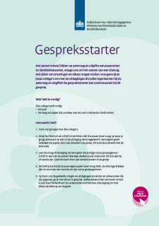 Gespreksstarter poster met tekst Samen scherp